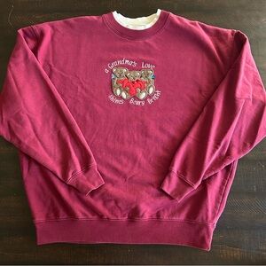 Vintage Burgundy Sweater - A Grandma's Love Design